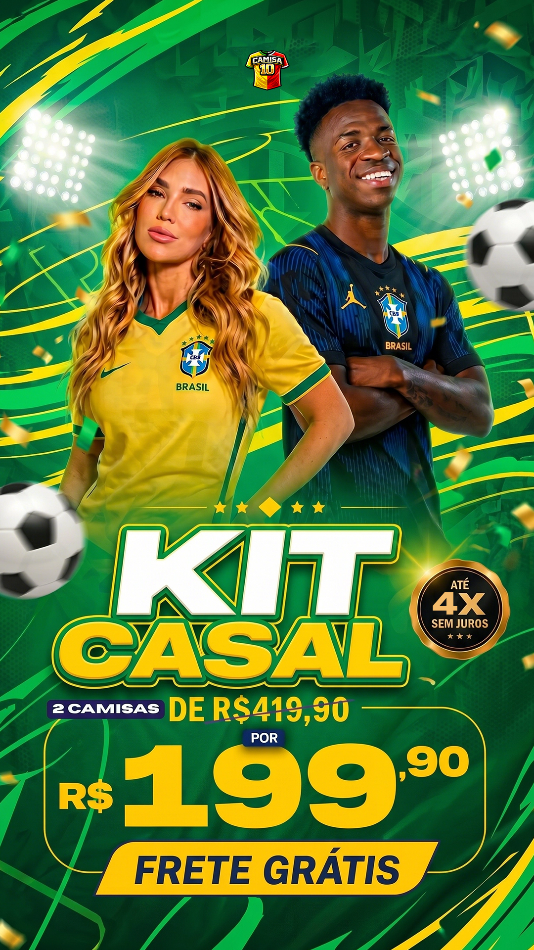 KIT CASAL | Camisa Seleção Brasileira 2026/27