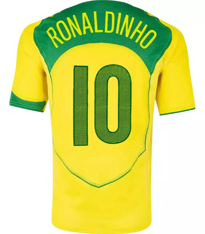 [PRONTA ENTREGA] Camisa Brasil /total 90 - 2004 Retrô 10 Ronaldinho