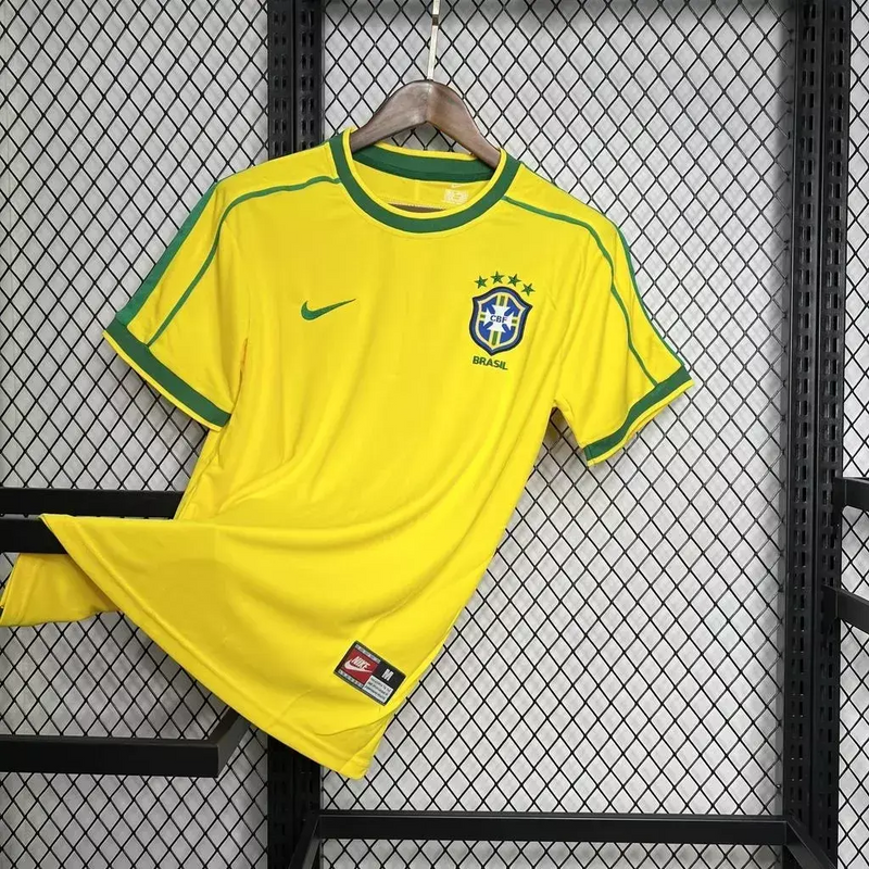 [PRONTA ENTREGA] Camisa Brasil I 1998 Retrô Masculino